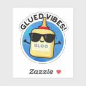 Gelijmde Vibes Grappige Lijmwoordspeld Sticker (Vel)