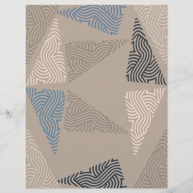 Gelijnd Driehoek Scrapbook Papier (Voorkant)