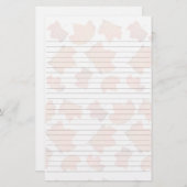 Gelijnd papier met esdoornbladeren achtergrond (Voorkant / Achterkant)