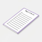 Gelijnd To Do-lijst Paarse Post-Its Post-it® Notes (Schuin)