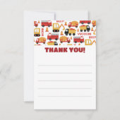 Gelijnde Vroom Toeter Piep! Vrachtwagens Bedankkaart (Voorkant)