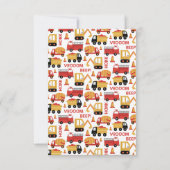 Gelijnde Vroom Toeter Piep! Vrachtwagens Bedankkaart (Achterkant)