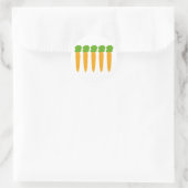 Gelijnde wortels ronde sticker (Tas)