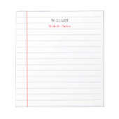 Gelijned papier TODO-LIJST Eenvoudig Minimalistisc Notitieblok (Voorkant)