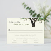 Gelijst Boom Ster van David Mitzvah RSVP  Kaart (Staand voorkant)