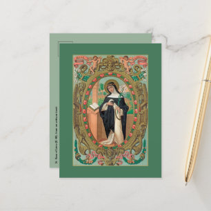 Gelijst portret van St. Rose van Lima (K 48) Briefkaart