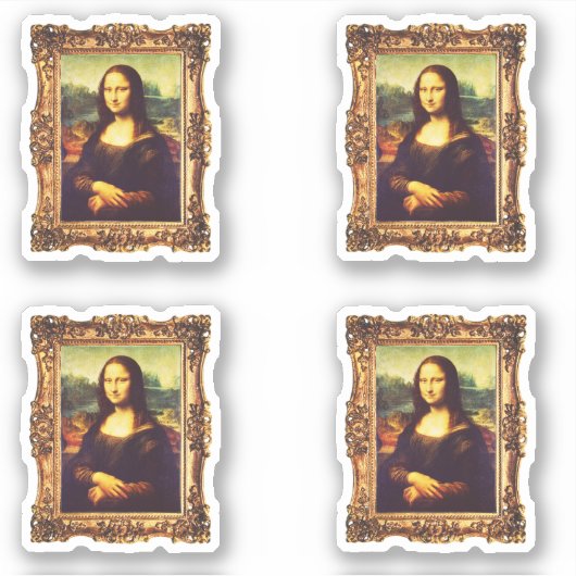Gelijst Renaissance Kunst: Mona Lisa van Da Vinci  Sticker (Voorkant)