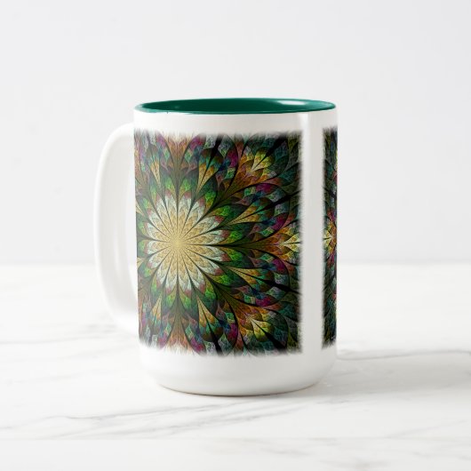 Gelilde ventilator tweekleurige koffiemok (Voorkant links)