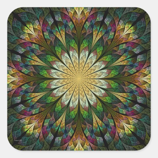 Gelilde ventilator vierkante sticker (Voorkant)