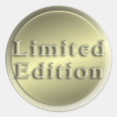 Gelimiteerde oplage. Goud Ronde Sticker (Voorkant)