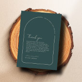 Gelimiteerde spar moderne boog foto elegante bruil bedankkaart