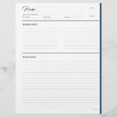 Gelinde Ontvangingspagina's Modern in Navy-letterf (Voorkant)