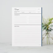 Gelinde Ontvangingspagina's Modern in Navy-letterf (Staand voorkant)