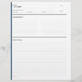 Gelinde Ontvangingspagina's Modern in Navy-letterf (Achterkant)