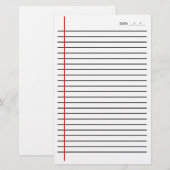 Gelineerd Briefpapier (Voorkant / Achterkant)