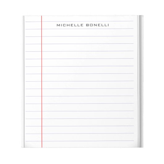 Gelinieerd papier Professioneel Eenvoudig Minimali Notitieblok (Voorkant)