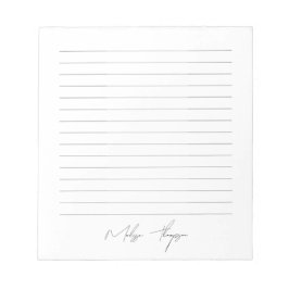 Gelinkte bedrijfsnaam Handtekening Script Kantoor Notitieblok