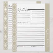 Gelinkte enveloppen met externe ringen - latte (Voorkant / Achterkant)