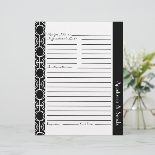 Gelinkte enveloppen voor Eternity Recipe - zwart-w (Staand voorkant)