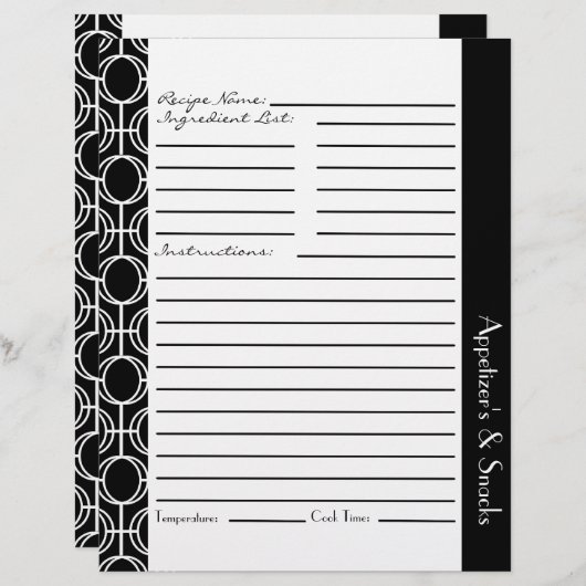 Gelinkte enveloppen voor Eternity Recipe - zwart-w (Voorkant / Achterkant)