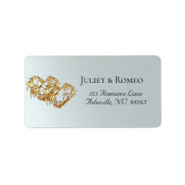 Gelinkte Gouden Hart Retouradres Etiket