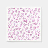 Gelinkte Roze Hart Servet (Voorkant)