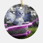 gelkat keramisch ornament (Voorkant)