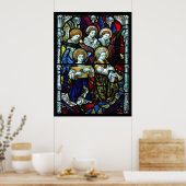 gelkleurd glas poster (Keuken)