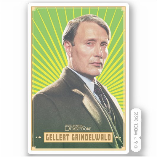 Gellert Grindelwald Character Graphic Sticker (Voorkant)