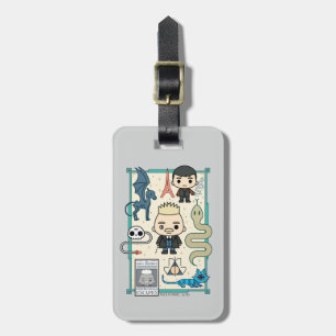 GELLERT GRINDELWALD™ en Barebone-Cartoon Bagagelabel