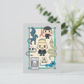 GELLERT GRINDELWALD™ en Barebone-Cartoon Briefkaart (Staand voorkant)