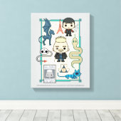 GELLERT GRINDELWALD™ en Barebone-Cartoon Canvas Afdruk (Insitu (Houten vloer))