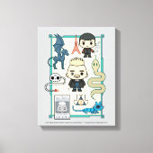 GELLERT GRINDELWALD™ en Barebone-Cartoon Canvas Afdruk (Voorkant)