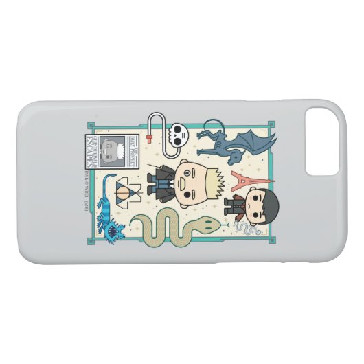 GELLERT GRINDELWALD™ en Barebone-Cartoon Case-Mate iPhone Case (Achterkant (Horizontaal))