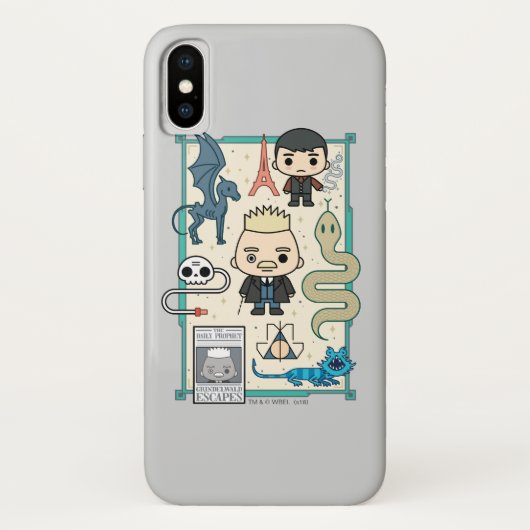 GELLERT GRINDELWALD™ en Barebone-Cartoon Case-Mate iPhone Case (Achterkant)
