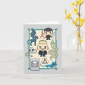 GELLERT GRINDELWALD™ en Barebone-Cartoon Kaart (Gele Bloem)