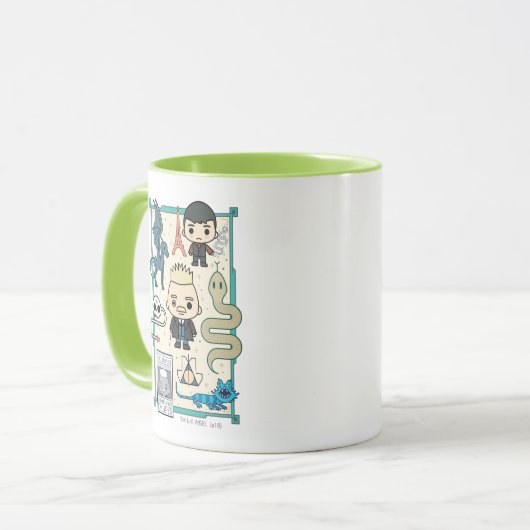 GELLERT GRINDELWALD™ en Barebone-Cartoon Mok (Voorkant links)