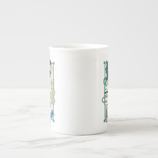 GELLERT GRINDELWALD™ en Barebone-Cartoon Porselein Kop (Voorkant)