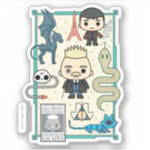 GELLERT GRINDELWALD™ en Barebone-Cartoon Sticker (Voorkant)