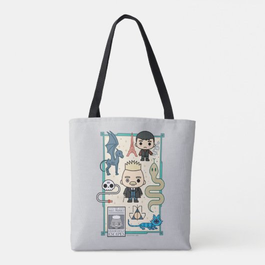 GELLERT GRINDELWALD™ en Barebone-Cartoon Tote Bag (Achterkant)