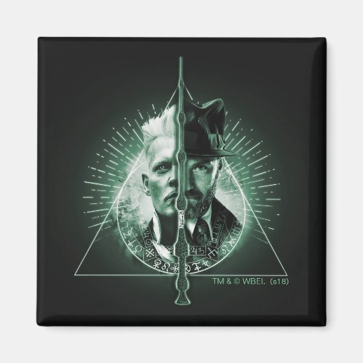 GELLERT GRINDELWALD™ versus Dumbledore Magneet (Voorkant)