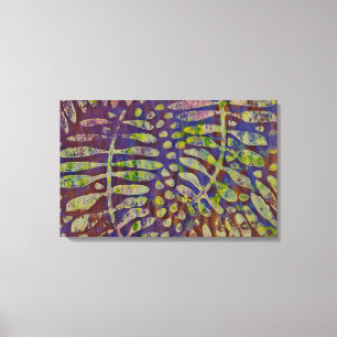 Gelli Print Stencil Abstracte Art Canvas Art