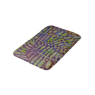 Gelli Print Stencil Abstracte Kunst Badmat