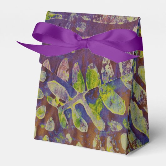 Gelli Print Stencil Abstracte Kunst Bedankdoosjes (Voorkant Zijde)