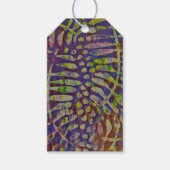 Gelli Print Stencil Abstracte Kunst Cadeaulabel (Voorkant)