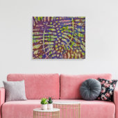 Gelli Print Stencil Abstracte kunst Canvas Art (Insitu (Woonkamer))