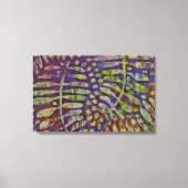 Gelli Print Stencil Abstracte kunst Canvas Art (Voorkant)