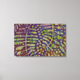 Gelli Print Stencil Abstracte kunst Canvas Art