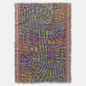 Gelli Print Stencil Abstracte Kunst Deken (Voorkant Verticaal)