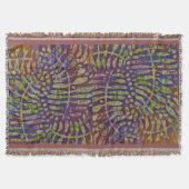 Gelli Print Stencil Abstracte Kunst Deken (Voorkant)